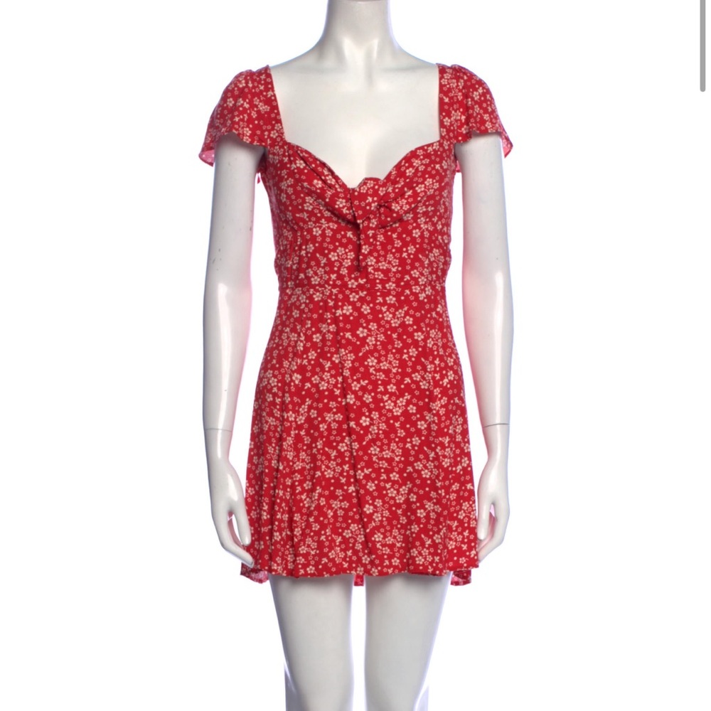 Reformation Floral Open Back Dress